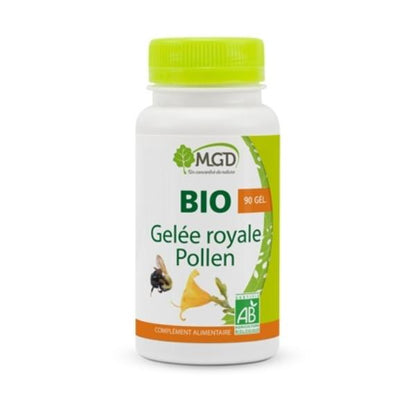 Gelée royale Pollen Bio, 90 Gélules - MGD NATURE