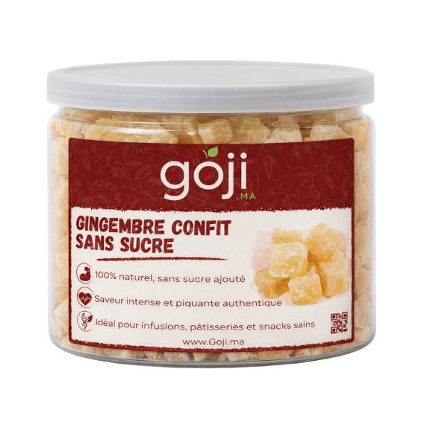 Gingembre confit sans sucre - GOJI.MA
