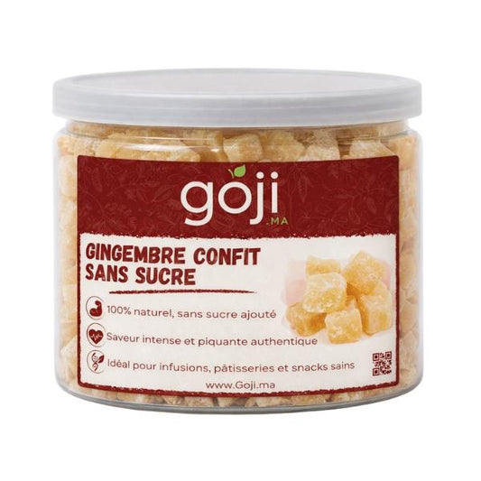 Gingembre confit sans sucre - GOJI.MA