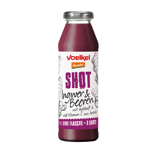 Shot de gingembre et de fruits rouge, 280ml - Voelkel