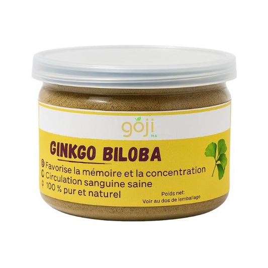 Ginkgo biloba en poudre, 25g - GOJI.MA