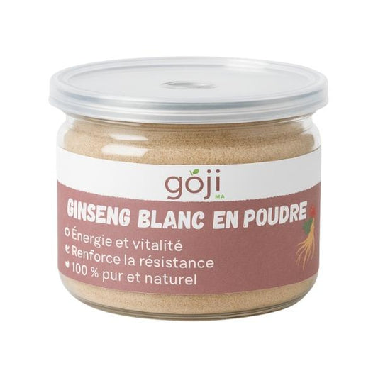 Ginseng blanc en poudre, 25g - GOJI.MA