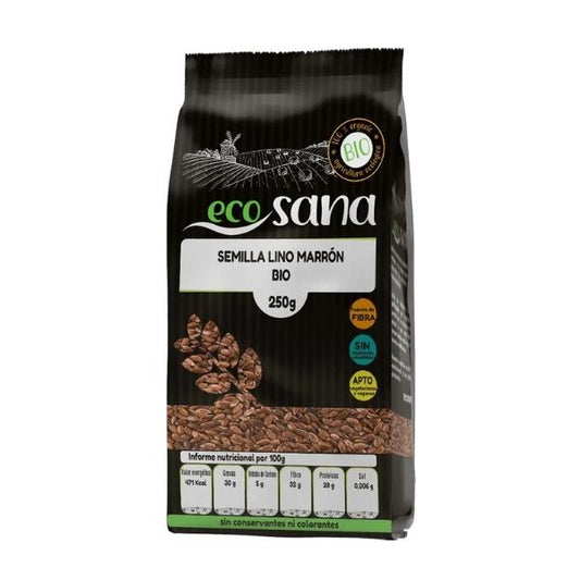 Graines de lin brun Bio, 250g - ECOSANA