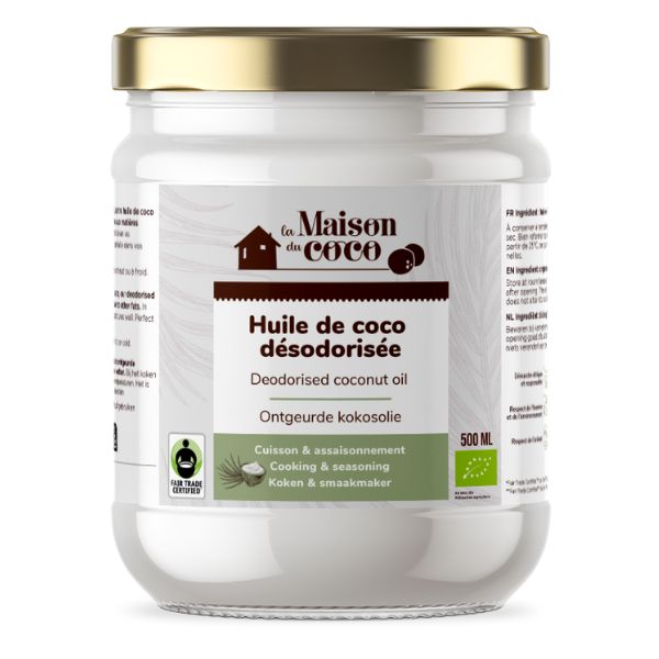 Huile de coco désodorisée Cuisson et assaisonnement - LA MAISON DU COCO