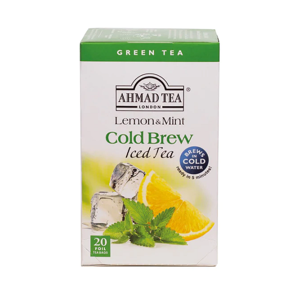 Infusion froide au citron et à la menthe, 20 Sachets - Ahmad Tea