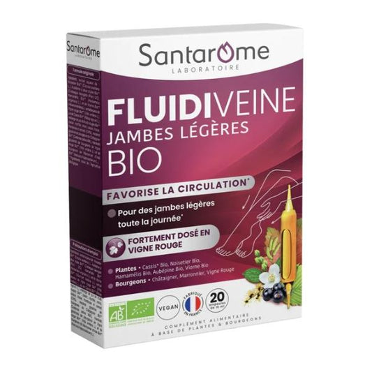 Jambes Légères Bio, 20 ampoules - SANTAROME BIO