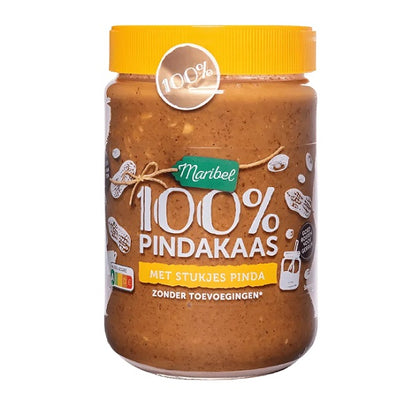 Beurre de cacahuète avec morceaux de cacahuètes, 600g - MARIBEL
