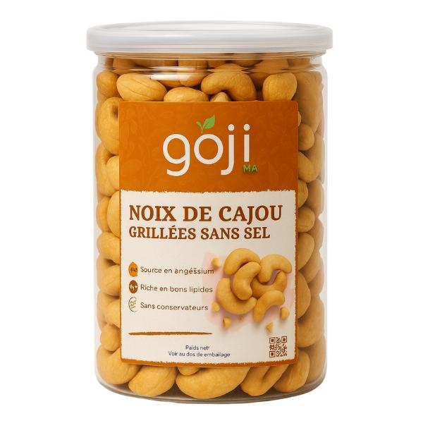 Noix de cajou Premium grillées SANS sel, 250g - Goji.ma