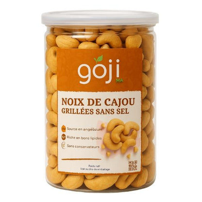 Noix de cajou Premium grillées SANS sel, 250g - Goji.ma
