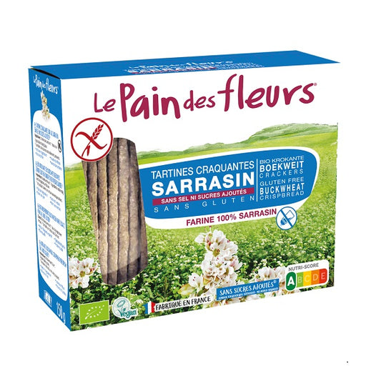 Tartines Craquantes Bio au Sarrasin, sans sel ni sucres ajoutés - LE PAIN DES FLEURS