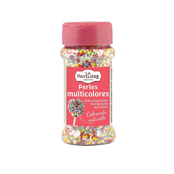 Perles multicolores en sucre aux colorants naturels, 80g - LA PATELIÈRE