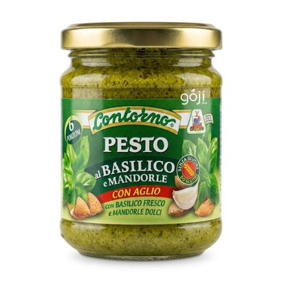 Pesto au Basilic Amandes et Ail, 180g – CONTORNO