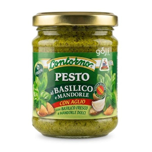 Pesto au Basilic Amandes et Ail, 180g – CONTORNO