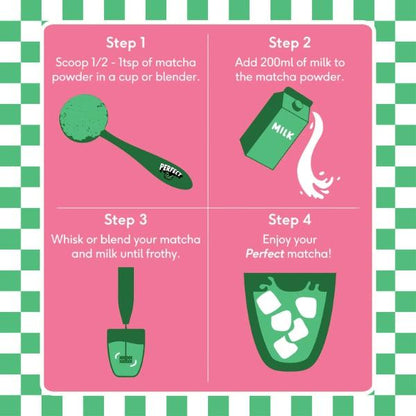 Poudre de matcha à la fraise, 75g - PERFECT TED