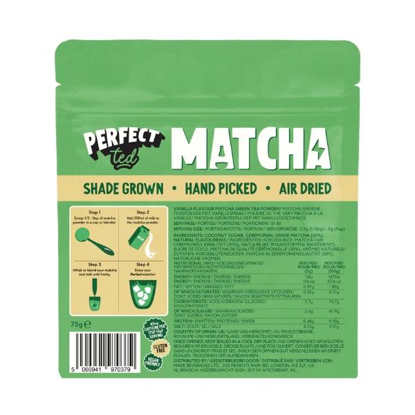 Poudre de matcha à la vanille, 75g - PERFECT TED