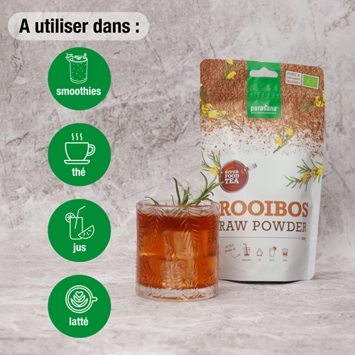 Rooibos en poudre, 100g - PURASANA