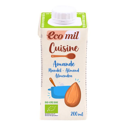 Crème cuisine d'amande Bio 200ml - Ecomil Cuisine