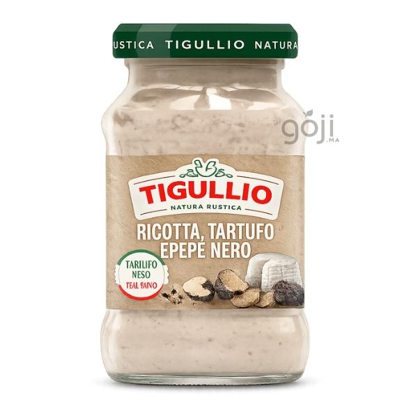 Sauce Ricotta, Truffe Noire & Poivre Noir, 185g – TIGULLIO Natura Rustica