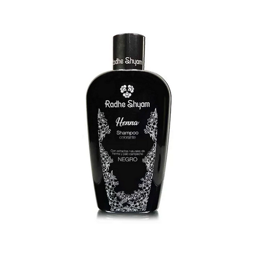 Shampooing au henné pour cheveux de couleur noir 250ml - Radhe Shyam