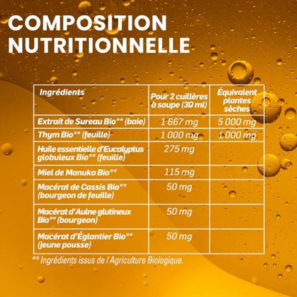 Sirop Bronches & Gorge au Miel de Manuka Bio - SANTAROME BIO