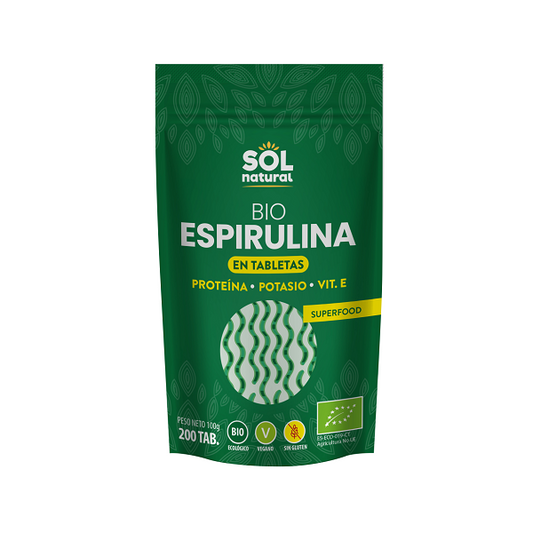 Spiruline en comprimés bio, 200g - SOL NATURAL
