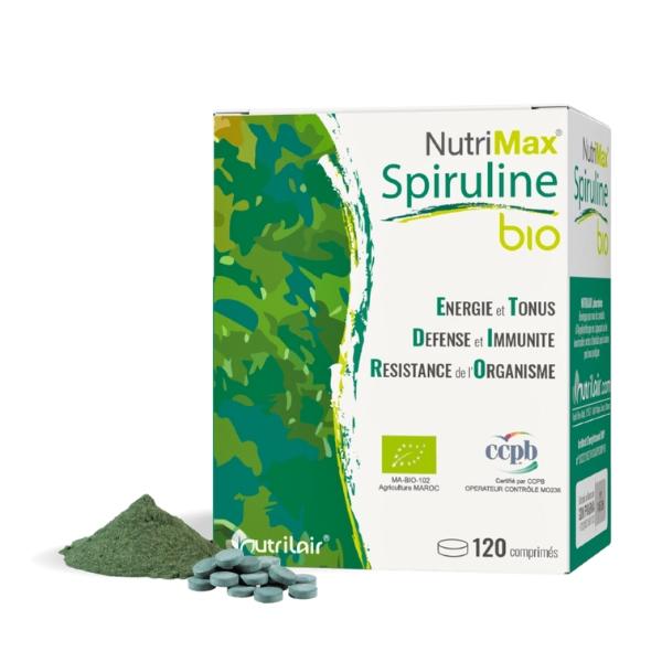 Spiruline bio, 120 comprimés - NUTRIMAX