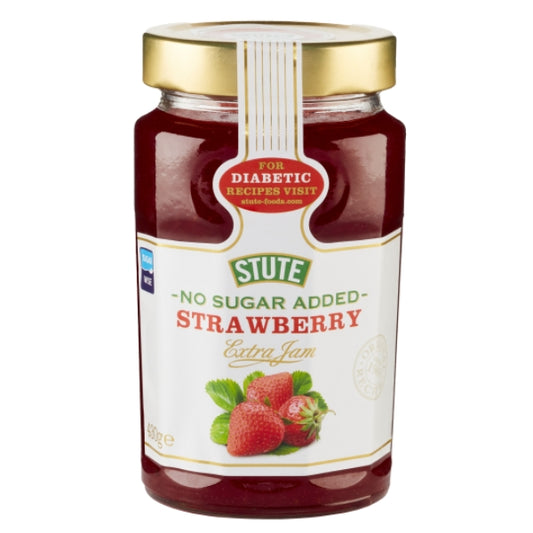Confiture de fraises sans sucre ajouté, 430g - STUTE