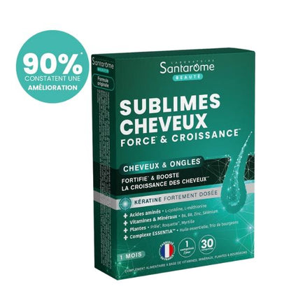 Sublimes Cheveux Force & Croissance, 30 comprimés - SANTAROME BIO