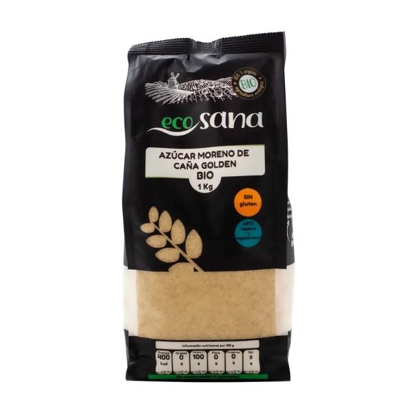 Sucre de canne roux bio doré, 1kg - ECOSANA