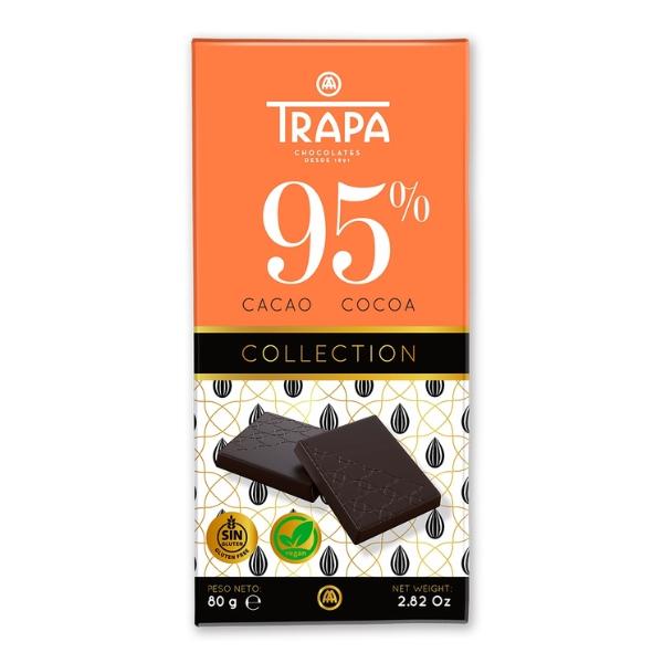 Tablette Chocolat noir Collection 95% cacao - TRAPA