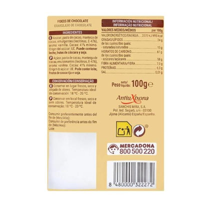 Vermicelles de chocolat noir, 100g - HACENDADO