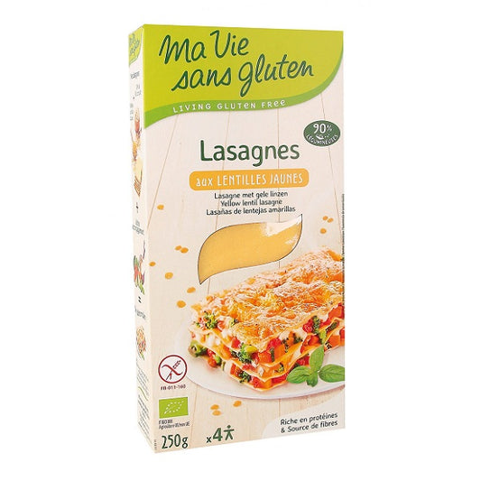 Lasagnes aux lentilles jaunes, 250g - MA VIE SANS GLUTEN