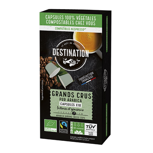 Capsules Grands Crus Pur Arabica Bio Equitable - DESTINATION