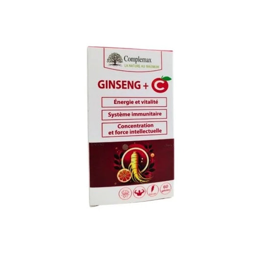 Ginseng + C,  60 Gélules - COMPLEMAX