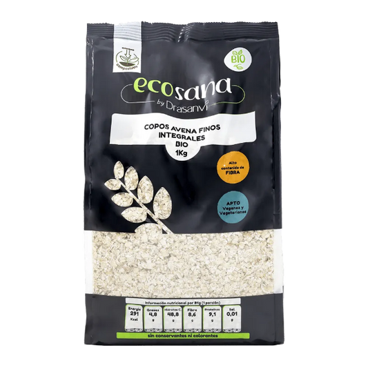 Flocons d’avoine complets fins sans gluten Bio - ECOSANA