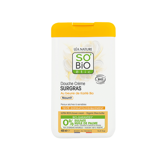 Douche crème Surgras au beurre de Karité Bio 450 ml - So' Bio ETIC