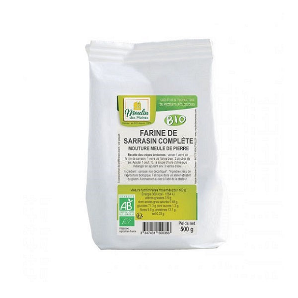 Farine de sarrasin complète T150, 500g - Moulin des Moines