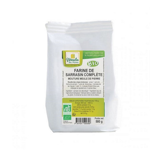 Farine de sarrasin complète T150, 500g - Moulin des Moines