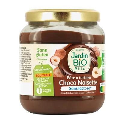 Pâte à Tartiner Chocolat et Noisette SANS LACTOSE - Jardin Bio etic
