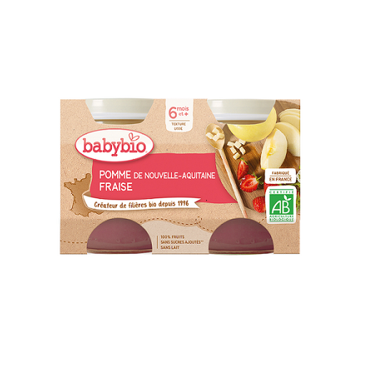 Purée de fruits, Pomme, Fraise de nouvelle-aquitaine - Babybio