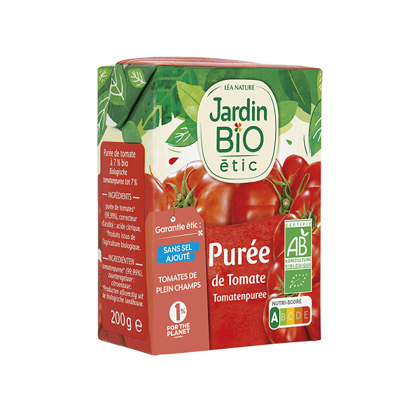 Purée de tomate bio, 200g - Jardin bio