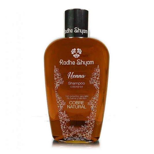Shampooing au henné couleur Cuivre naturel 250ml - Radhe Shyam