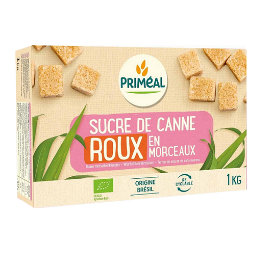 Sucre de Canne Roux en Morceaux 500G - Priméal