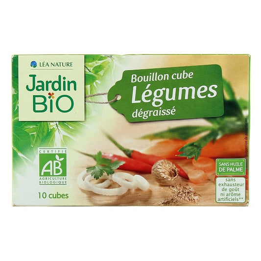 Bouillon cube légumes bio dégraissé 10 cubes - Jardin Bio