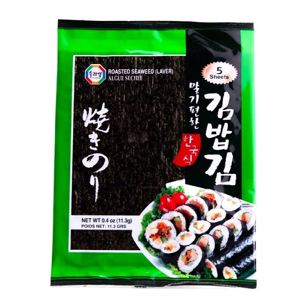 Algue nori pour sushi 5 feuilles Surasang 12g