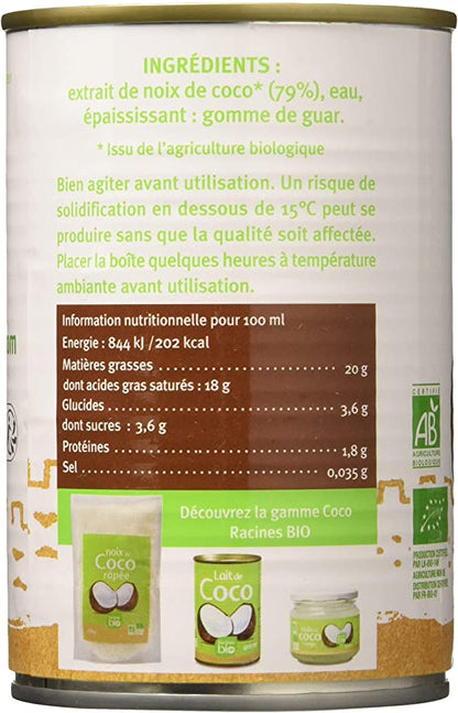 Lait de coco 400ml - Racines BIO