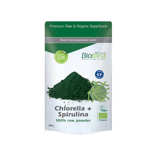 Chlorella + Spirulina 200g - BIOTONA
