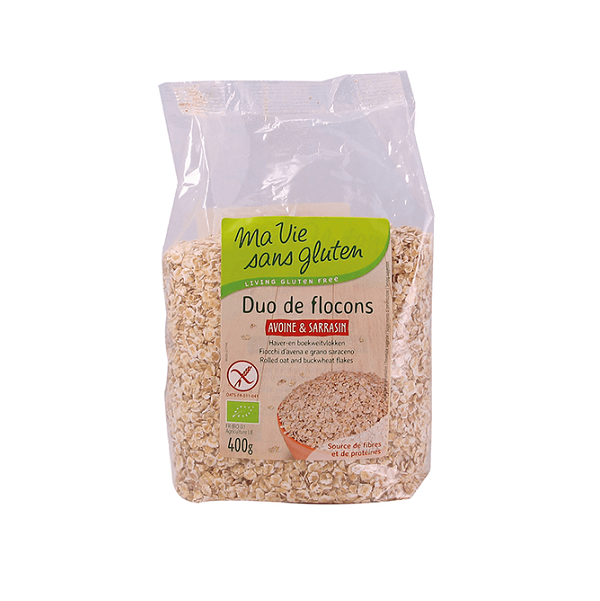 Duo bio de Flocons Avoine et Sarrasin - Ma vie sans Gluten - oats