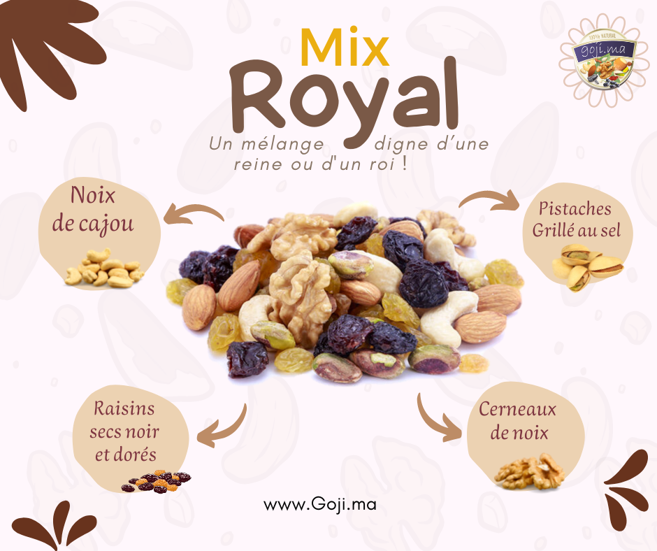 Mix Royal - Fruits secs, Goji Maroc