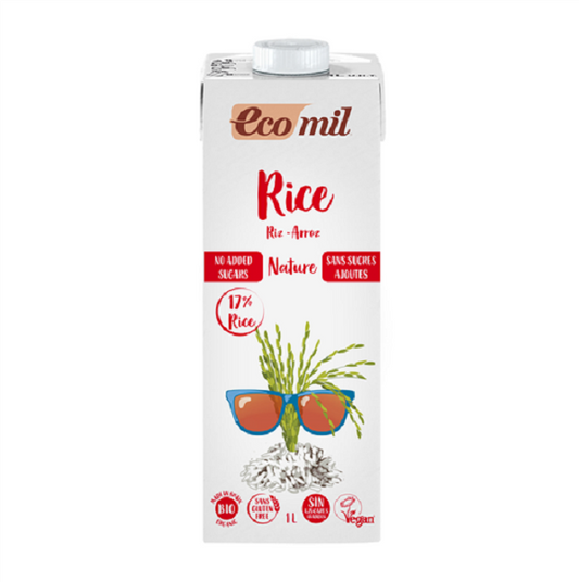Ecomil Boisson au riz sans sucres ajoutés Bio  1L